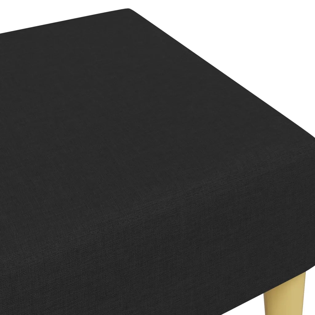 Poggiapiedi Nero 77x55x31 cm in Tessuto 379555
