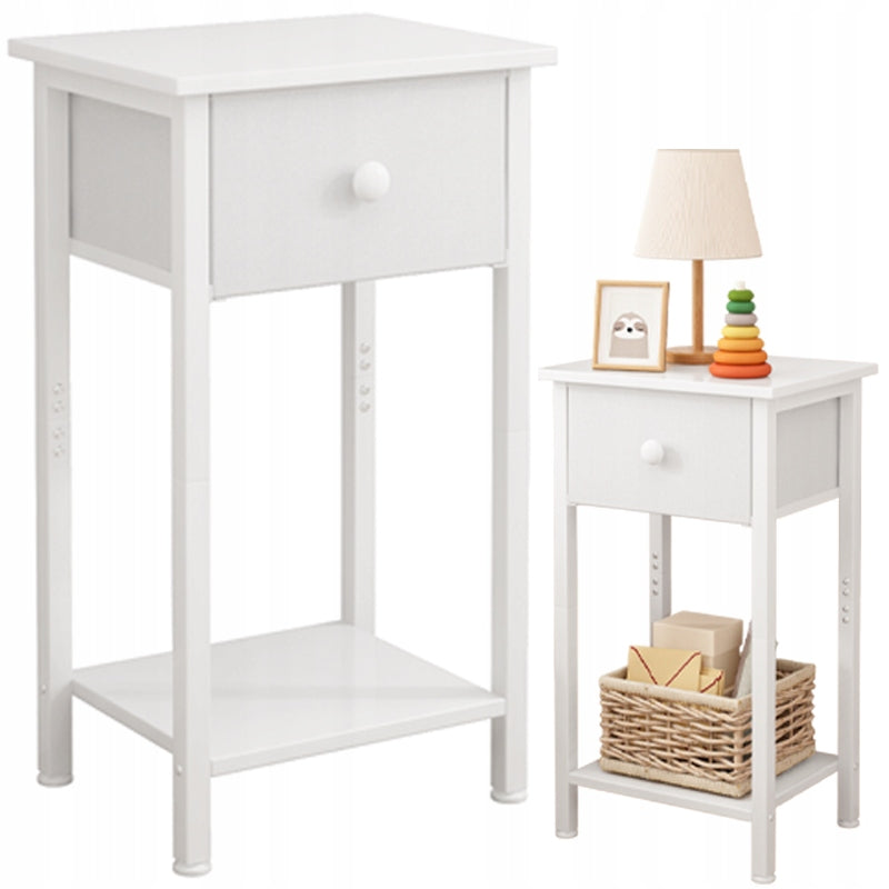 Comodino cassettiera armadio con cassetto ripiano bianco per camera da letto soggiorno 38 cm