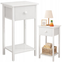 Comodino cassettiera armadio con cassetto ripiano bianco per camera da letto soggiorno 38 cm