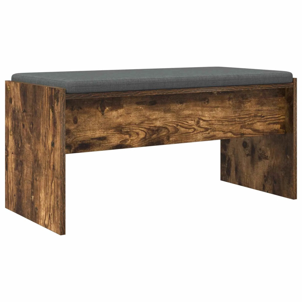 Panca per ingresso con cuscino Rovere fumé 83 x 38 x 40 cm