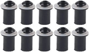 Viti universali per protezione anteriore - 10 pezzi - M5 x 15 mm - Viti in alluminio - Morsa in gomma - Cerniera in plastica - Alta qualità - Viti a testa rotonda
