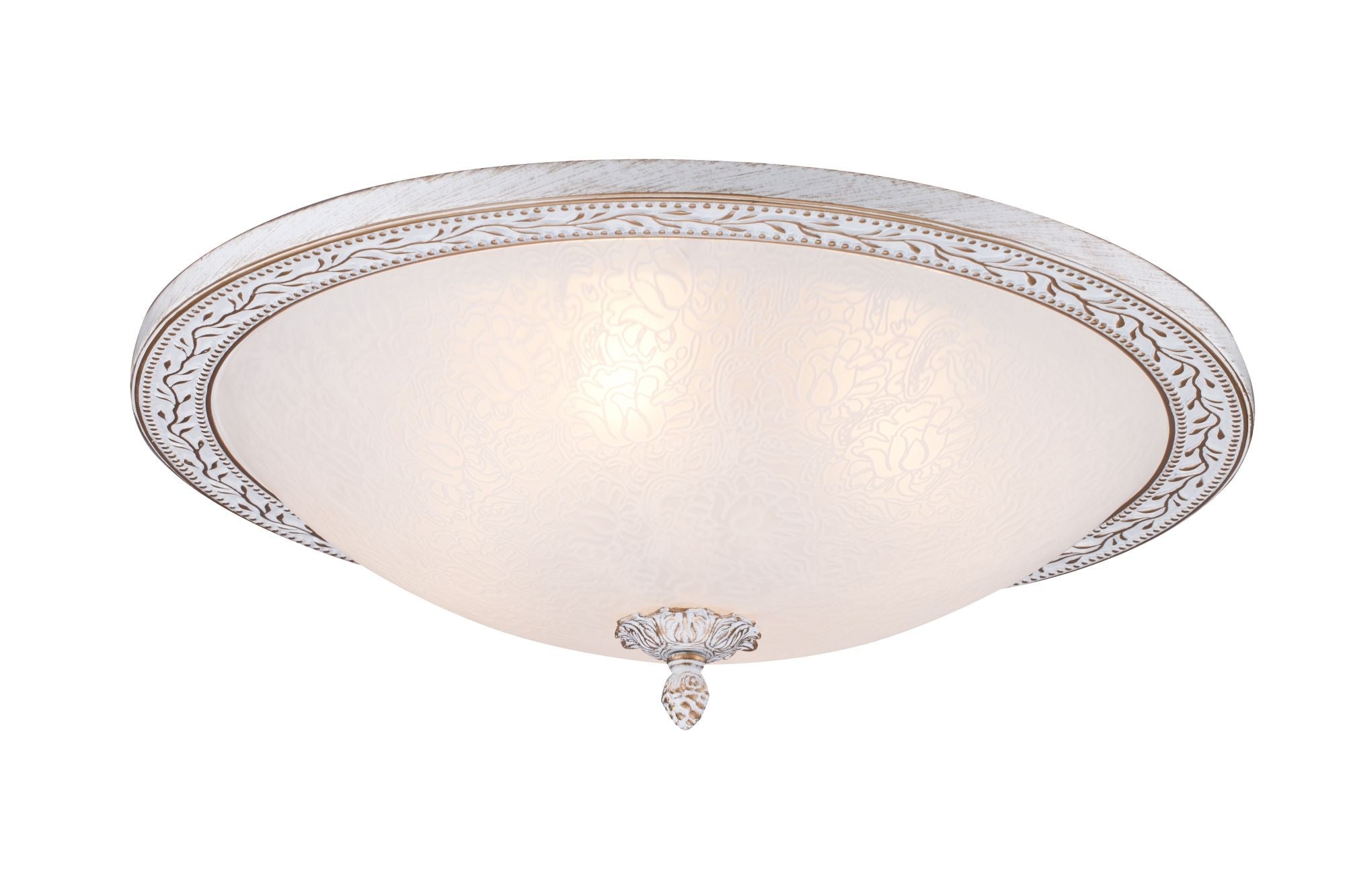 Plafoniera Ceiling & Wall in Metallo Aritos Bianco con Oro