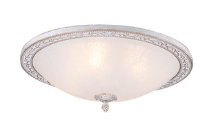 Plafoniera Ceiling & Wall in Metallo Aritos Bianco con Oro