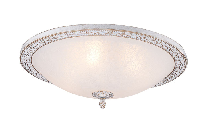 Plafoniera Ceiling & Wall in Metallo Aritos Bianco con Oro
