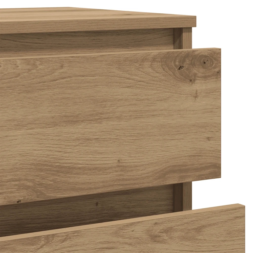 Cassettiera Rovere Artigianale 60x36x103cm in Legno Multistrato 855997