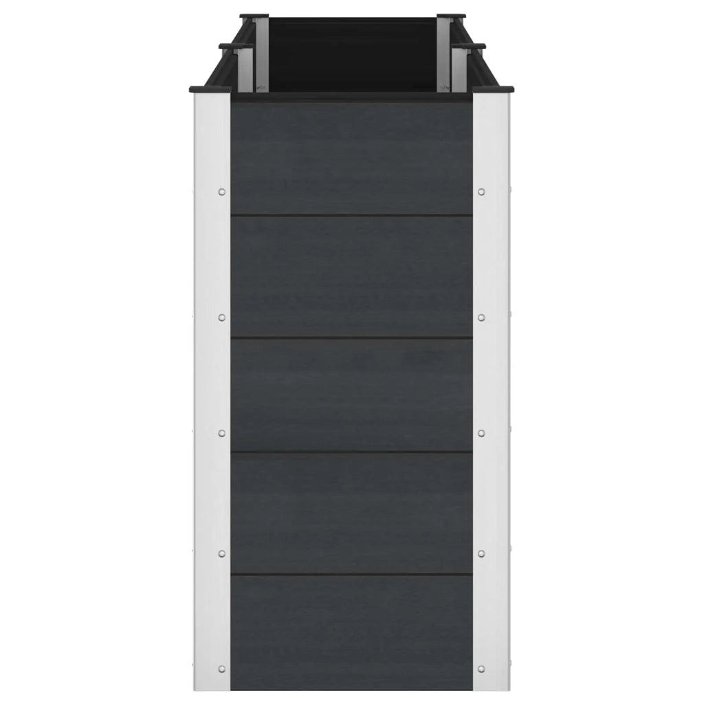 Letto rialzato da giardino Nero 250 x 50 x 91 cm 42038989