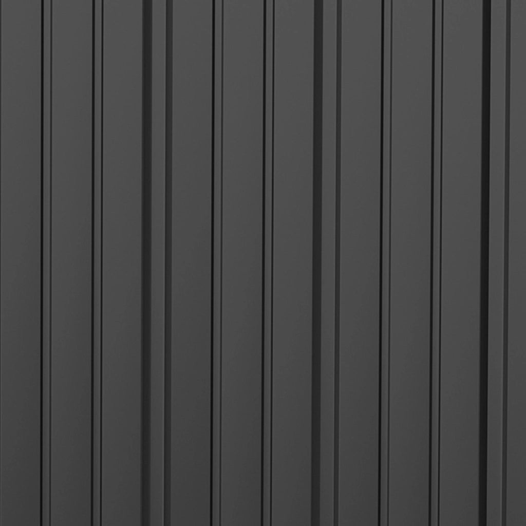 Casetta Box da Giardino 161,5x94,5x196 cm in Lamiera Acciaio Nero