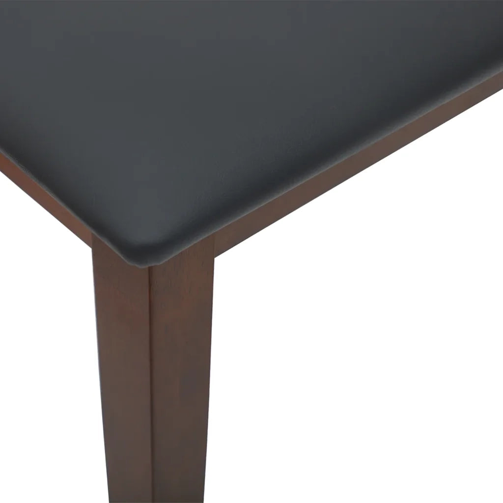 Panca 90 cm Marrone in Legno Massello di Hevea 4102593