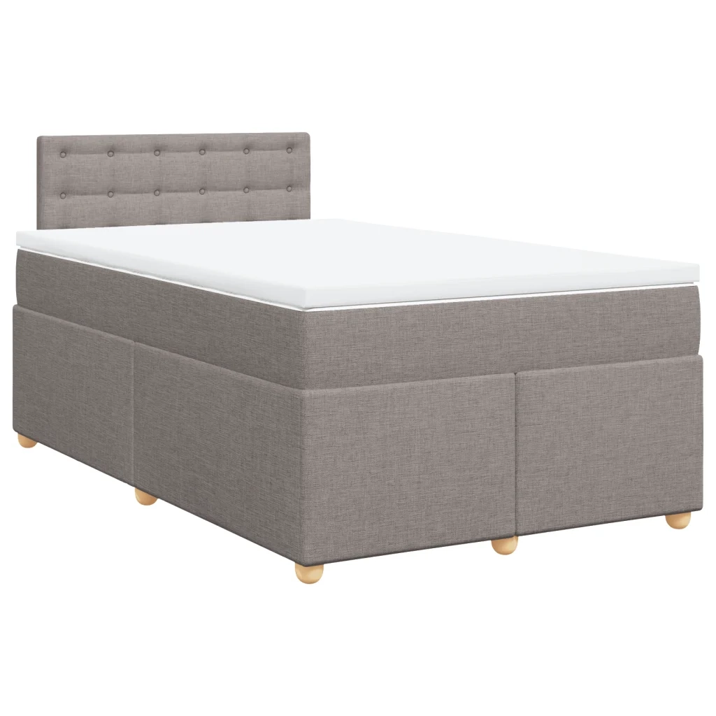 Giroletto a Molle con Materasso Tortora 120x190 cm in Tessuto