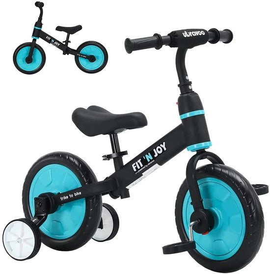 Bicicletta per Bambini con Pedali a Ruote Libere - 3 in 1 Bicicletta con Pedali - Pedali Rimovibili - Sedile Regolabile - Peso Massimo 30kg - 2 a 4 Anni