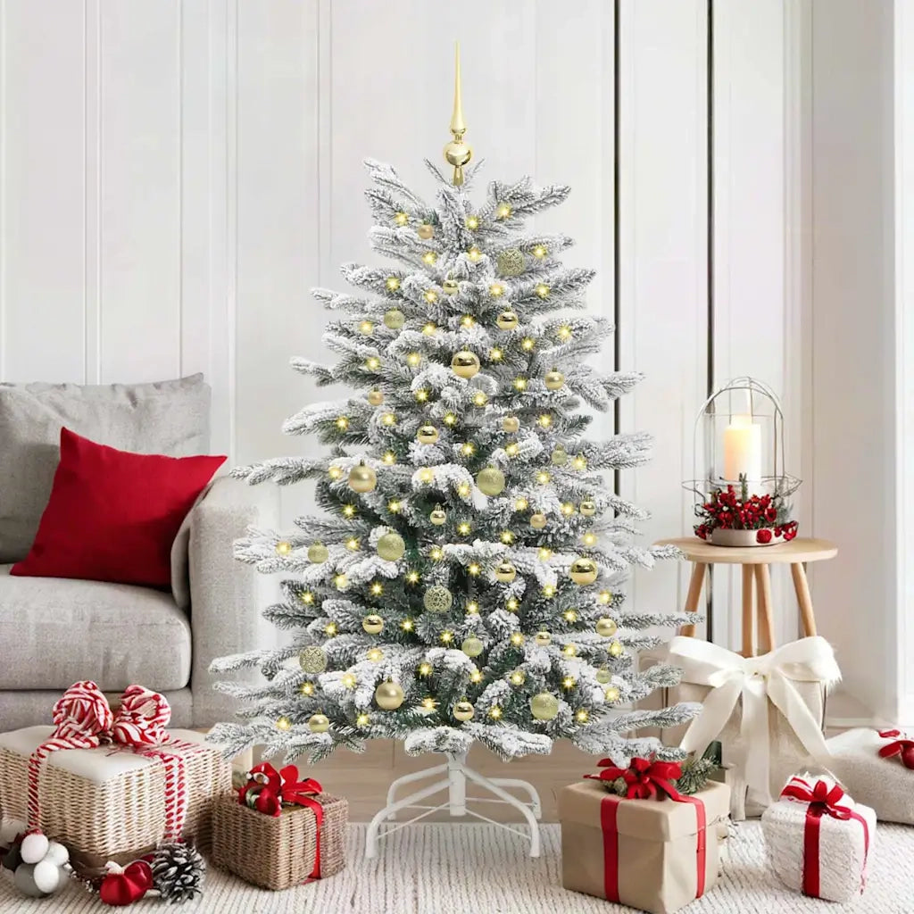 Albero di Natale | Decorazioni natalizie Artificiale con Rami Pieghevoli Bianco 150 cm