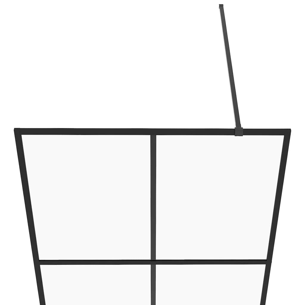 Box doccia con vetro ESG trasparente 90 x 195 cm nero 02_0002145