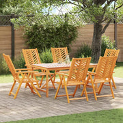 Set da Pranzo per Giardino 7 pcs Marrone 3154124