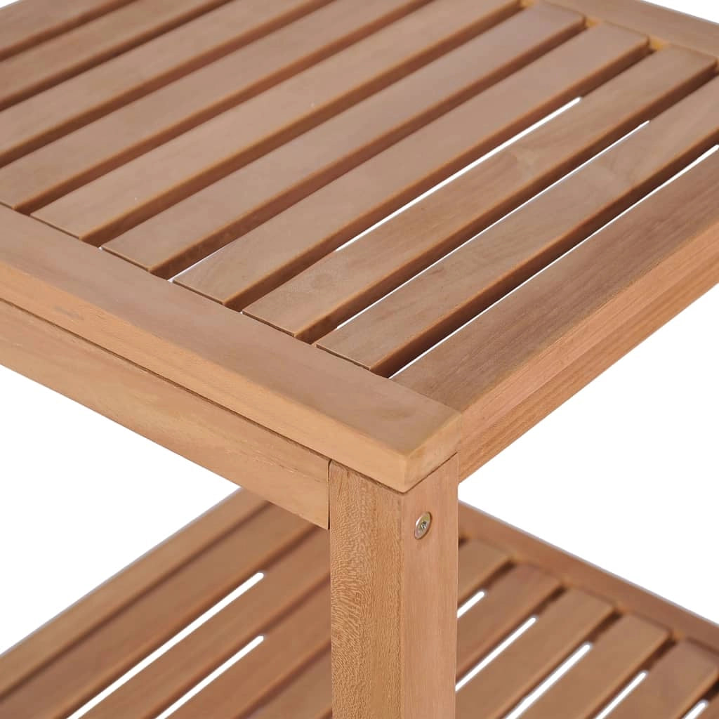 Mensola per mobili di design mensola per bagno a 4 ripiani in teak massello 165 cm beige 2702058/2