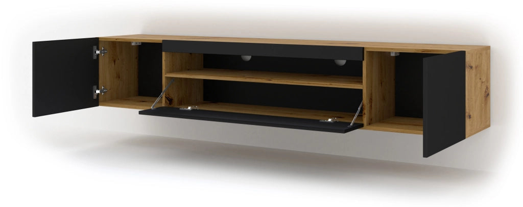 PORTA TV AURA 200 ARTISAN OAK NERO OPACO