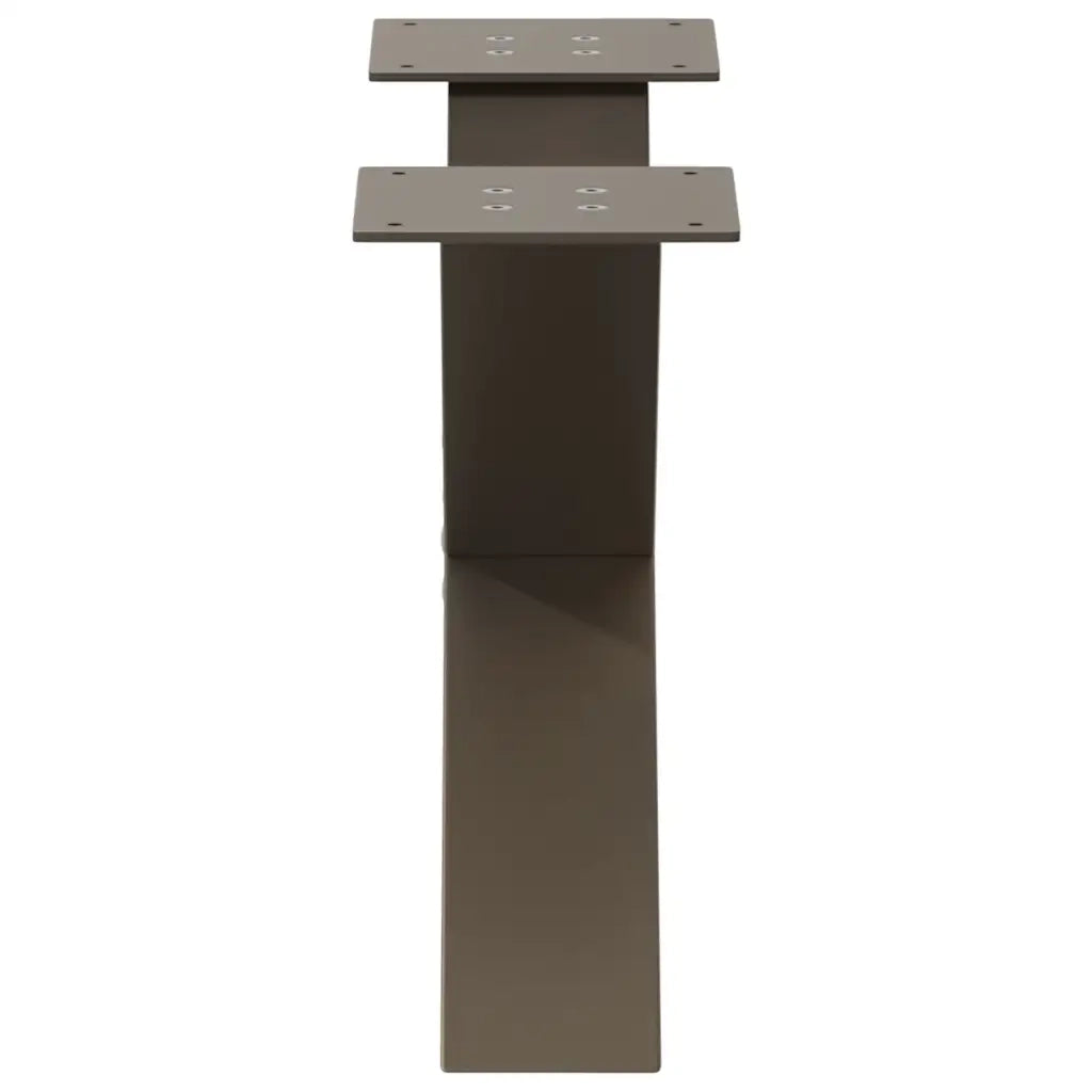 Gambe per Tavolino da CaffÃ¨ a Forma di X 2 pz Acciaio Naturale 60x(30-31) cm Acciaio