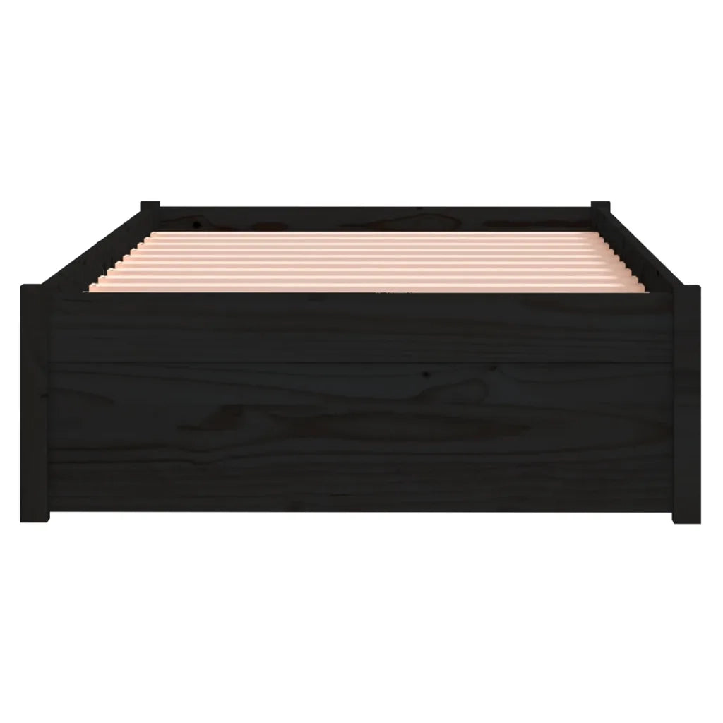 Giroletto in Legno Massello Nero 75x190 cm Small Single 814913