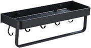 Pannello per bagno 40cm - Pannello per parete Nero - Pannello per parete con ganci - Pannello di stoccaggio - Pannello di stoccaggio spazievitore - Pannello di stoccaggio in alluminio di alta qualità