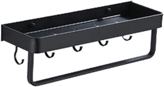 Pannello per bagno 40cm - Pannello per parete Nero - Pannello per parete con ganci - Pannello di stoccaggio - Pannello di stoccaggio spazievitore - Pannello di stoccaggio in alluminio di alta qualità