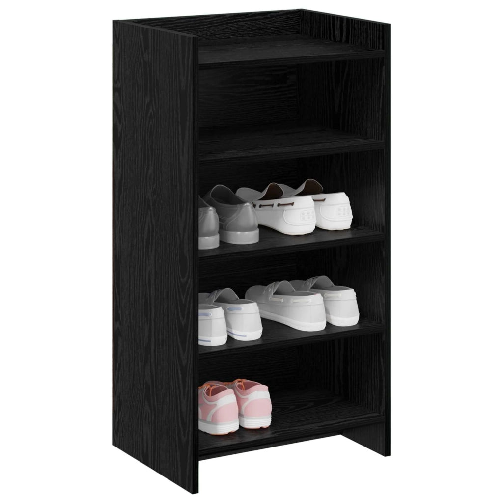 Mobile per scarpe con archiviazione Rovere Nero 48 x 36 x 92 cm 8011340