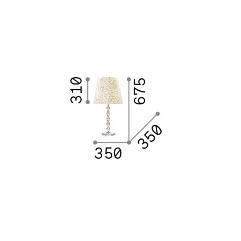 Lampade Da Scrivania - Ufficio Classico Queen Metallo Oro 1 Luce E27 Big