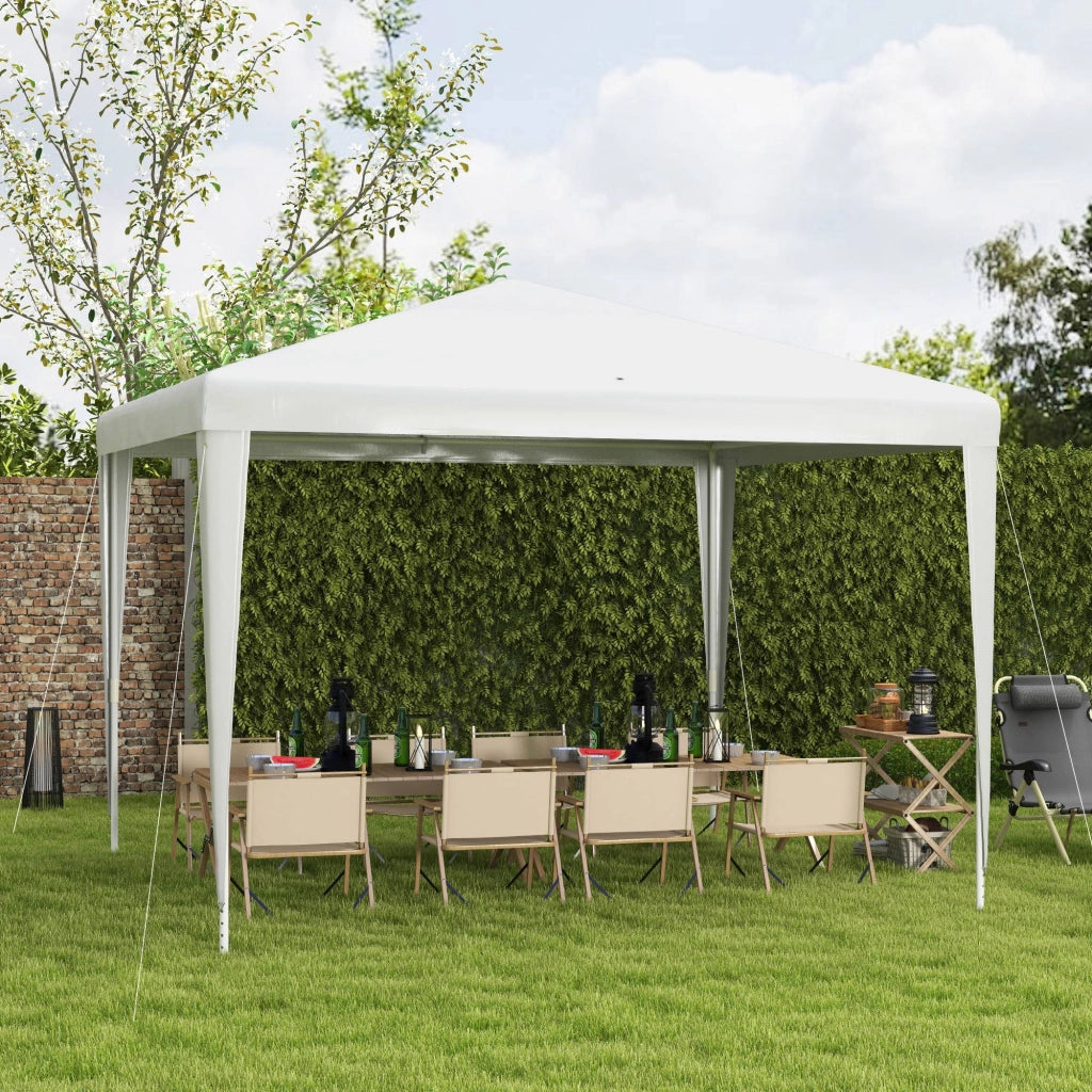 Gazebo da giardino 3x3 m ¨C zephmum ¨C bianco acciaio