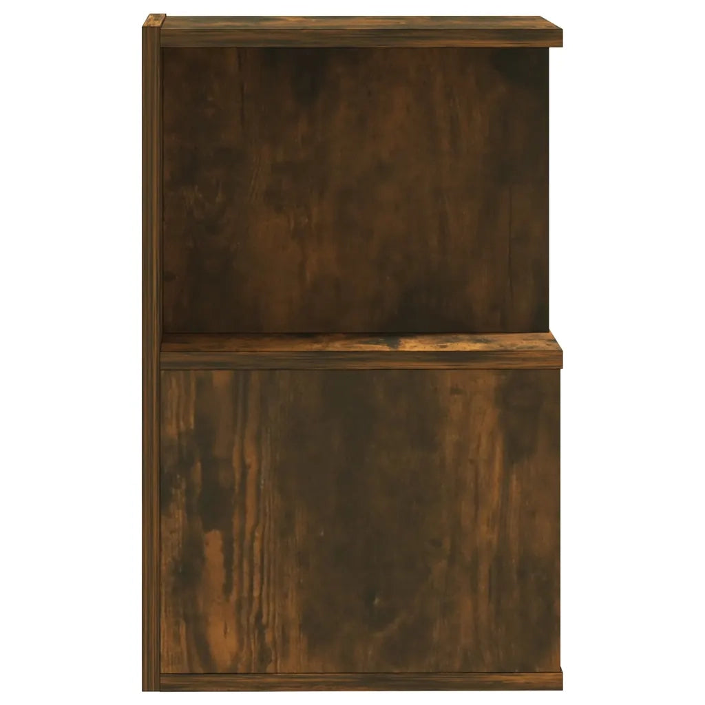 Comodino Rovere Fumo 35x35x55 cm in Legno Multistrato 815183