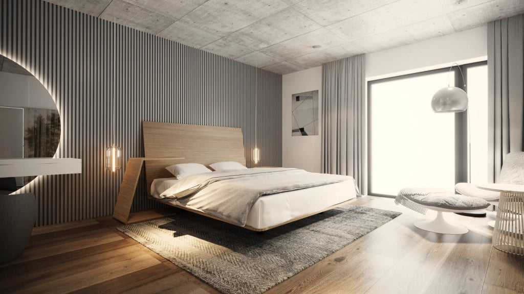 LETTO IMBOTTITO VUELO TWO 180x200 SOLIK ROVERE NATURALE