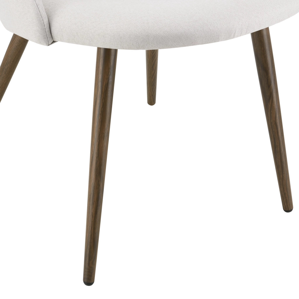 Set Danzig di 2 Sedie Imbottite da Sala Pranzo con Gambe in Metallo - Beige [en.casa]