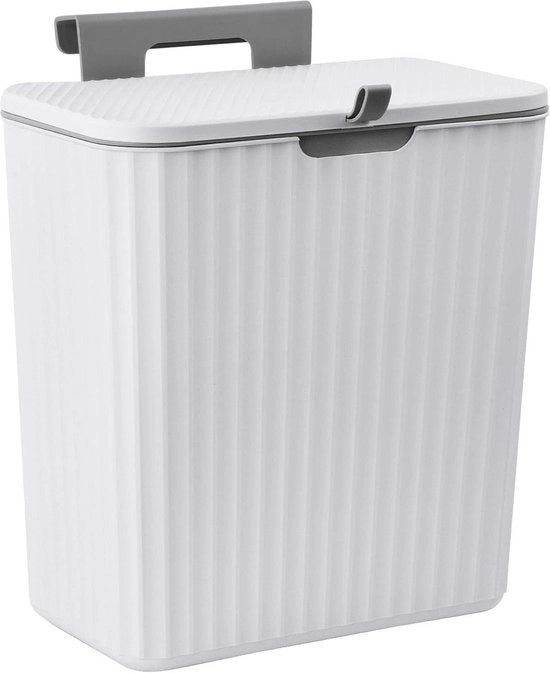 Cestino da terra 9L con coperchio - Coperchio scorrevole - Attacco ad aggancio - Attacco da parete - Cassetto integrato - Cestino da contatto - Cestino per compost - Cestino per rifiuti alimentari - Cestino da parete per camera da letto e bagno