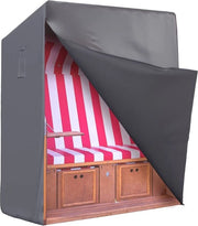 Copriporta per ombrellone, resistente alle intemperie, 120 cm di larghezza x 91 cm, copriporta ombrellone XXL con aperture di ventilazione, resistente alle intemperie, grigio