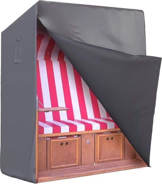 Copriporta per ombrellone, resistente alle intemperie, 120 cm di larghezza x 91 cm, copriporta ombrellone XXL con aperture di ventilazione, resistente alle intemperie, grigio