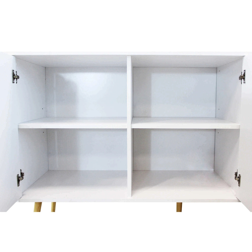 MOBILE BRADLEY IN LEGNO NATURALE CON 2 ANTE 3 CASSETTI 147 X 39 X H82 CM