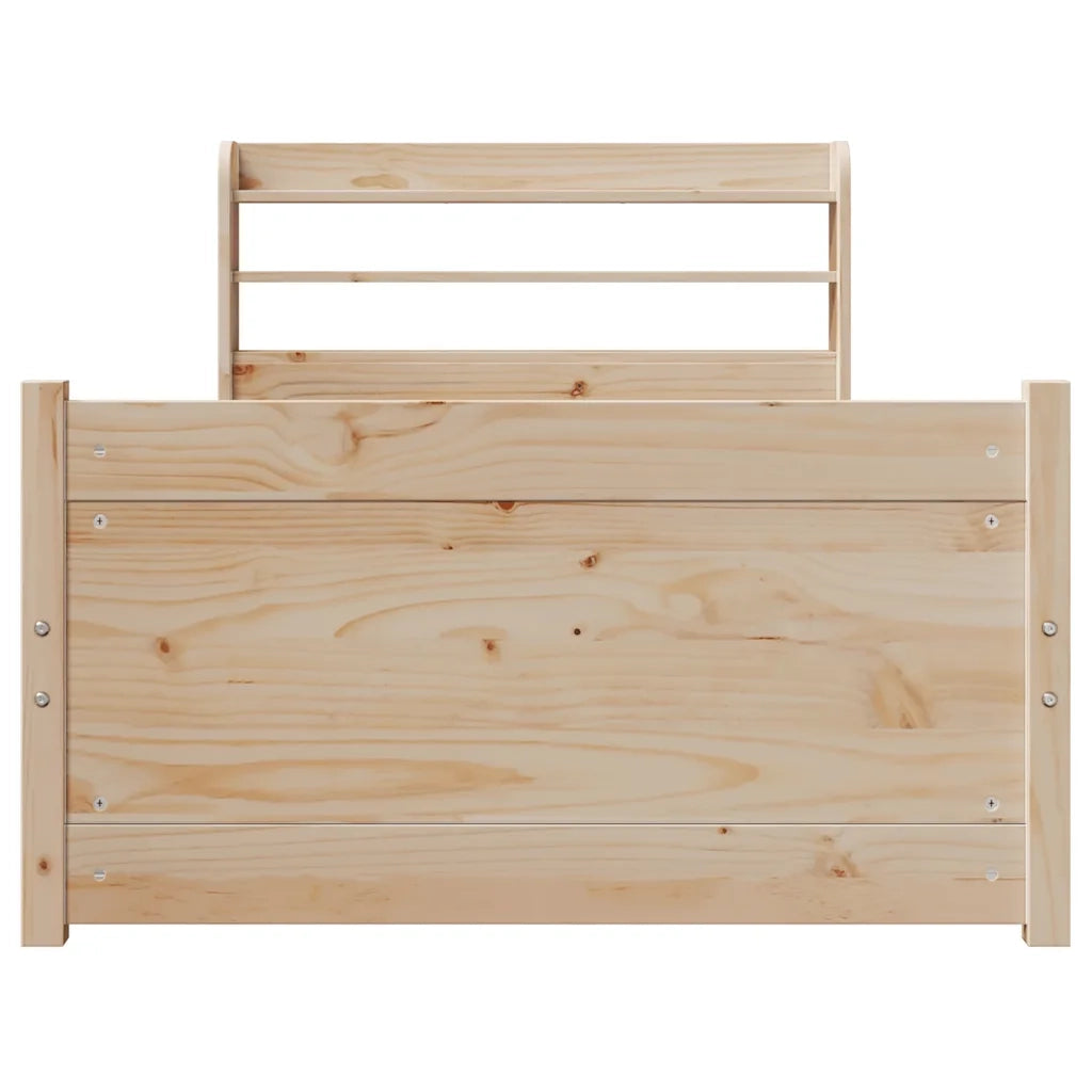 Giroletto con Testiera 90x190 cm in Legno Massello di Pino 3306748