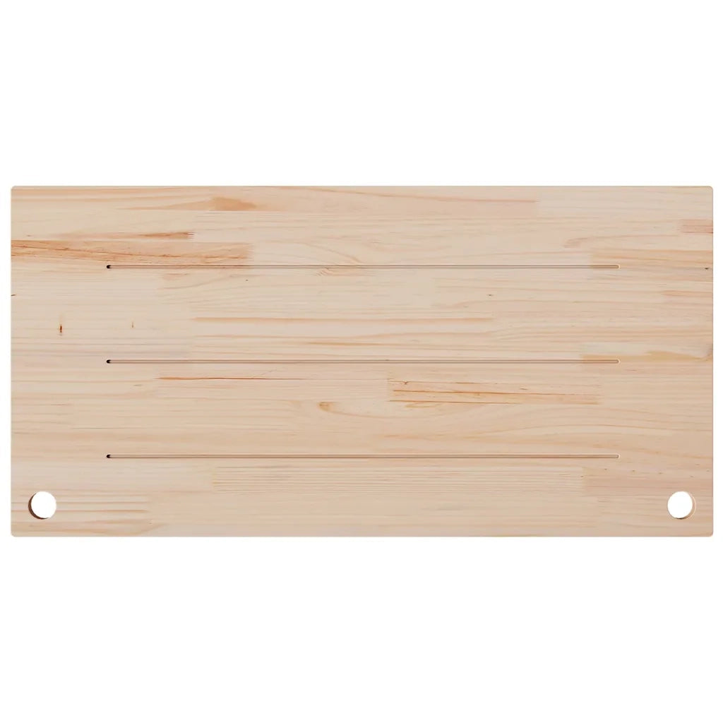 Piano Scrivania Bianco 110x55x2,5 cm in Legno Massello di Pino 824461