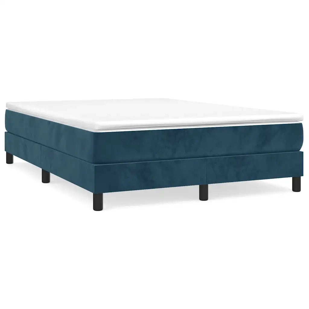 Giroletto a Molle con Materasso Blu Scuro 140x190 cm in Vellutocod mxl 99901