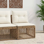Unità divano senza braccioli Beige polyrattan 42026715