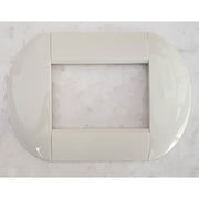 Trade Shop - Placca Placche Placchette Compatibili Living International Light Bombate Bticino - Bianco -4 Fori     -