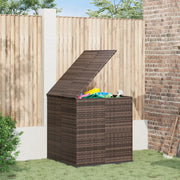 Contenitore da Giardino in Rattan PE 100x97,5x104 cm Marrone 317227