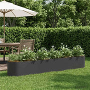 Letto rialzato da giardino Nero 280 x 40 x 40 cm 8011698
