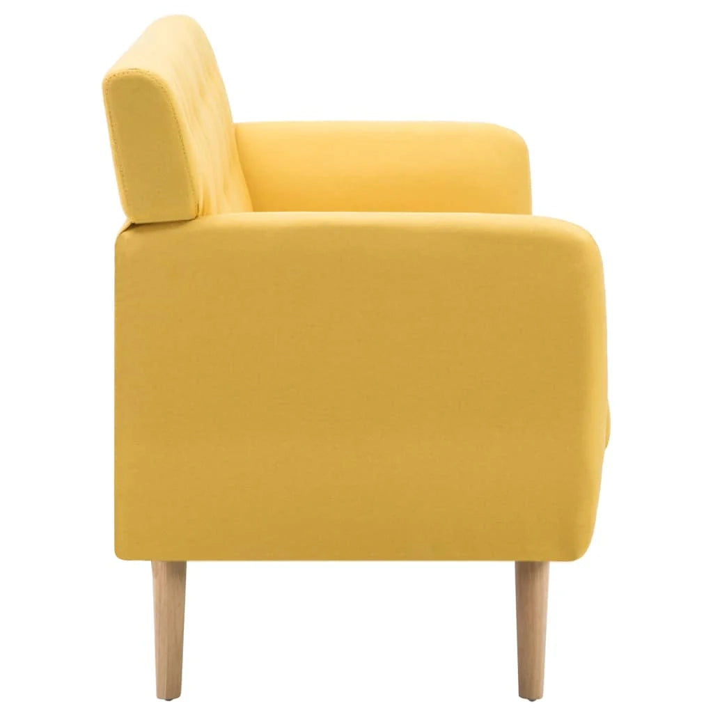 Divano letto a 3 posti letto trasformabile per soggiorno divano letto pieghevole per uso interno rivestimento in tessuto 172 x 70 x 82 cm giallo 02_0020222