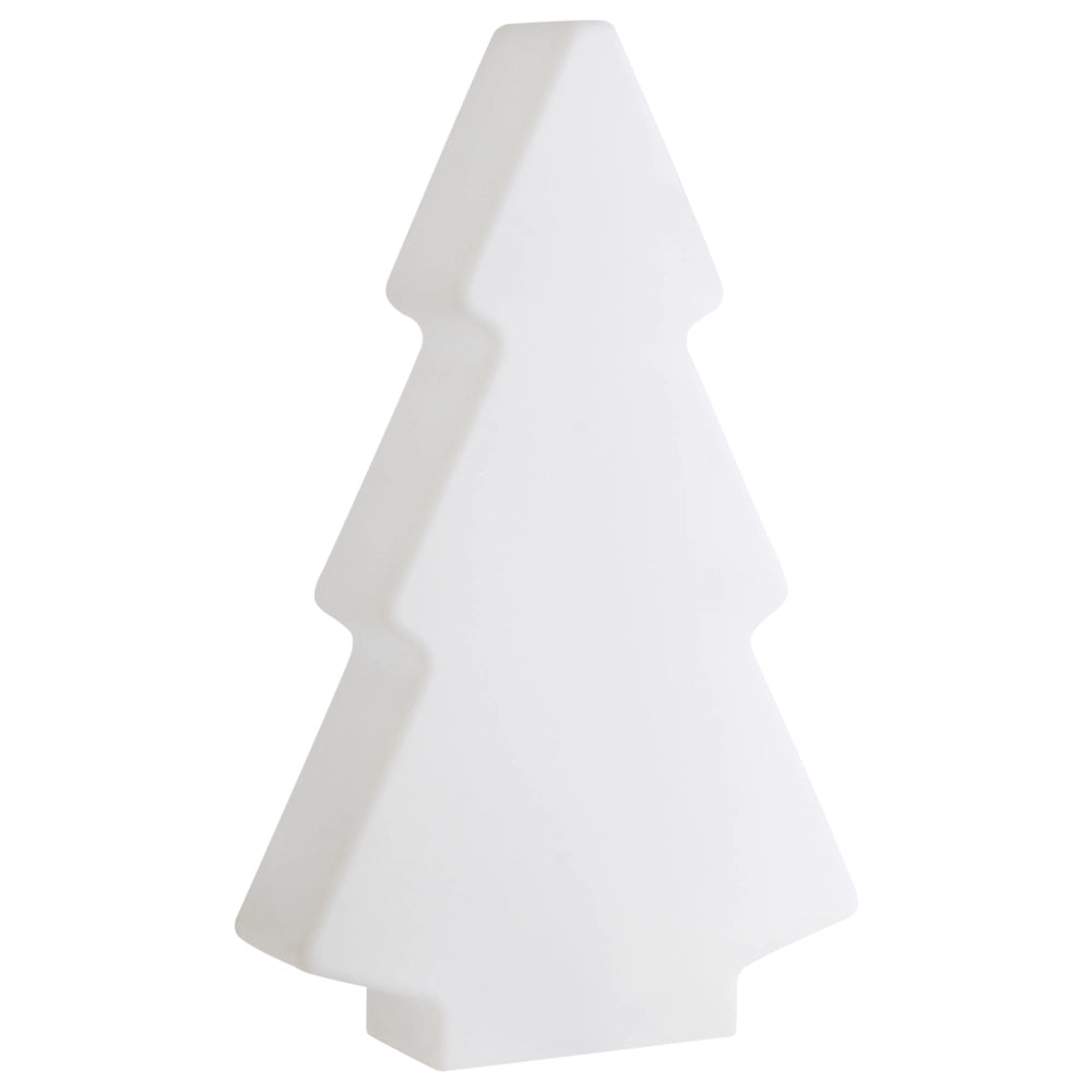 Lampada da terra decorativa a LED per esterni Design RGB Illuminazione Look moderno Materiale sintetico Forma ad albero di Natale IP54 Bianco