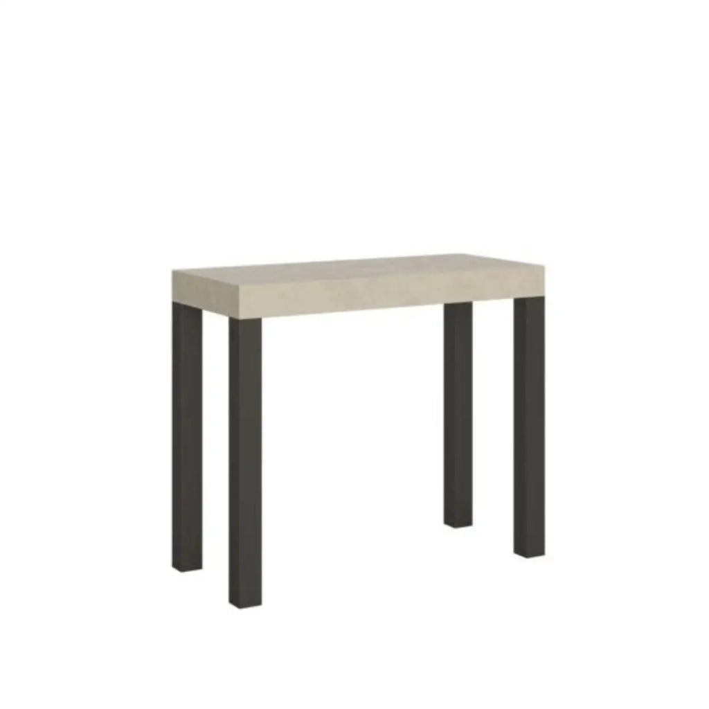 Consolle allungabile 90x40/196 cm Everyday Small cemento gambe antracite