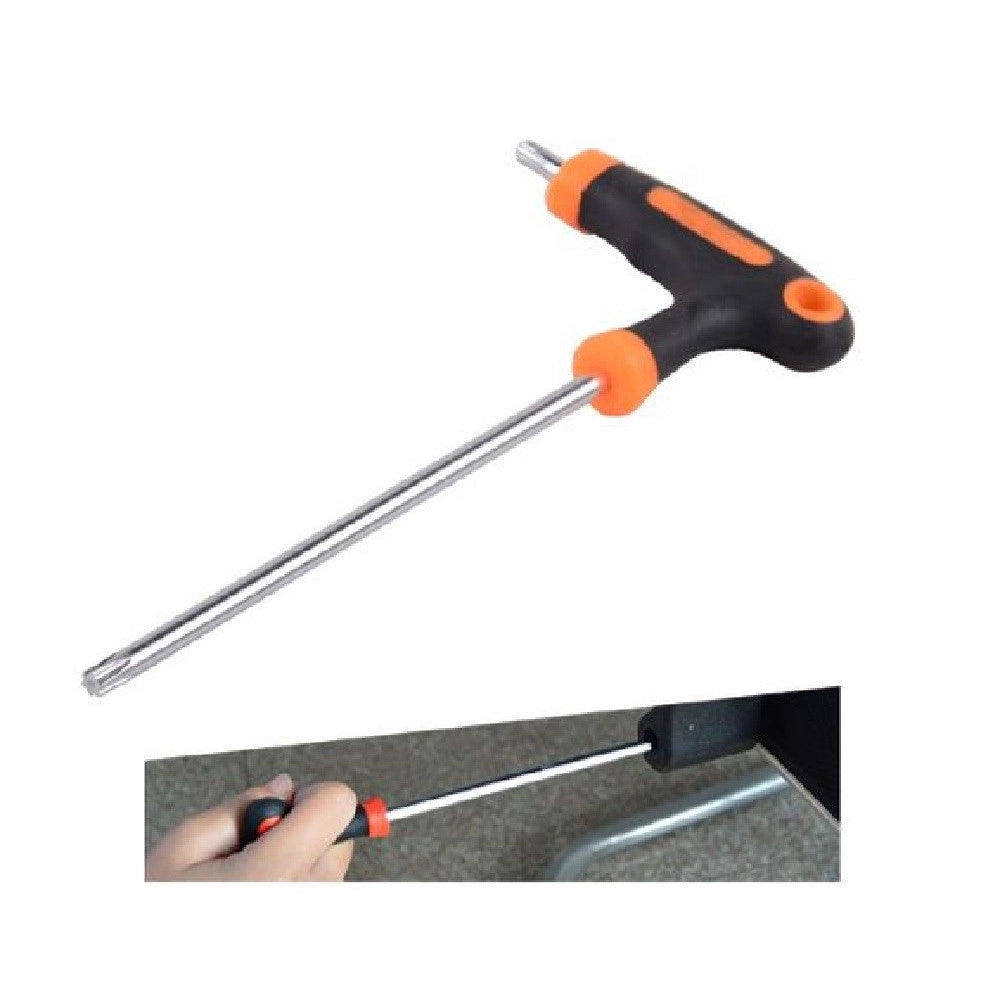 Trade Shop - Chiave Brugola T Trapezoidale Punta Stella T20x100mm Impugnatura Ergonomica 91804 -