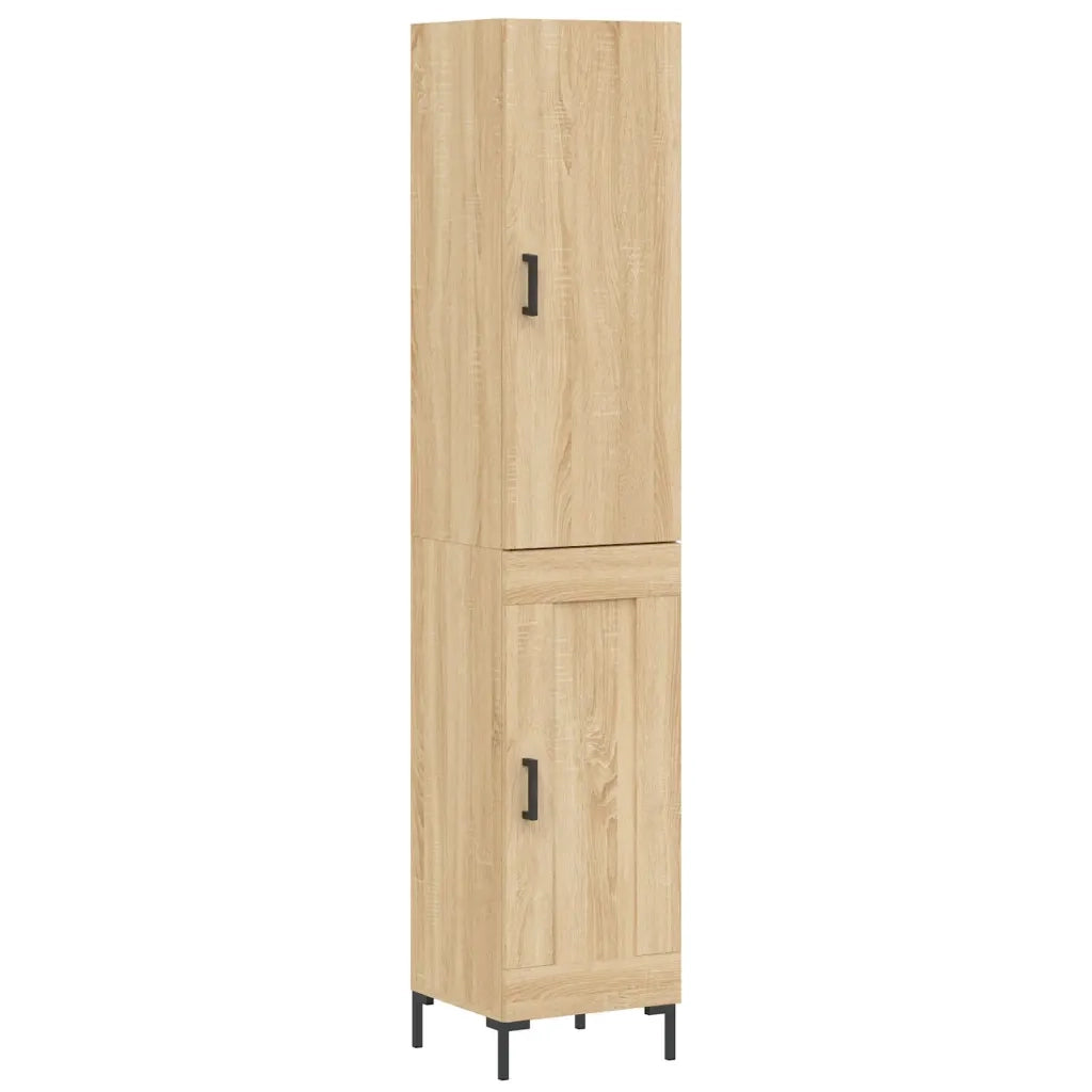Credenza-Buffet-Armadio da cucina Rovere Sonoma 34,5x34x180 cm in Legno Multistrato 807938