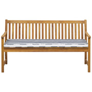 Panca da giardino leggera in legno di acacia 160 cm blu cuscino da seduta imbottitura a doghe design patio esterno stile rustico