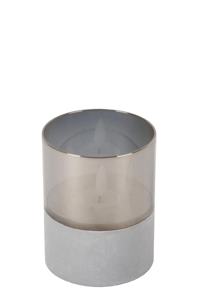 Lampada da tavolo classica VELAS 3 LED vetro grigio Lucide