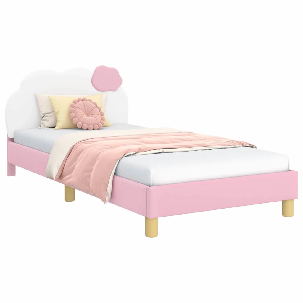 Struttura letto bambini con testata Rosa 80 x 200 cm PU