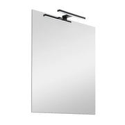Specchio bagno 50x70 cm reversibile con LED naturale nero opaco