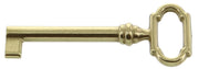 CHIAVE PER MOBILI 33727 27X69 MM OTTONE LUCIDO- METAL STYLE- 25,0 pz